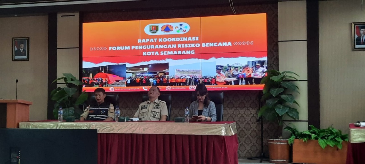 DISKOMINFO Kota Semarang Hadiri Rapat Koordinasi Forum Pengurangan Risiko Bencana